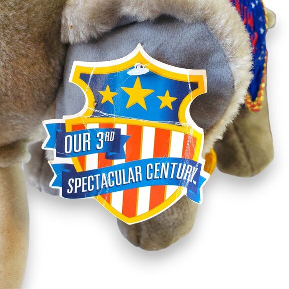 Vintage Y2K Ringling Bros King Tusk Elephant Plush 20" Fiesta 130th Circus - Picture 3 of 16